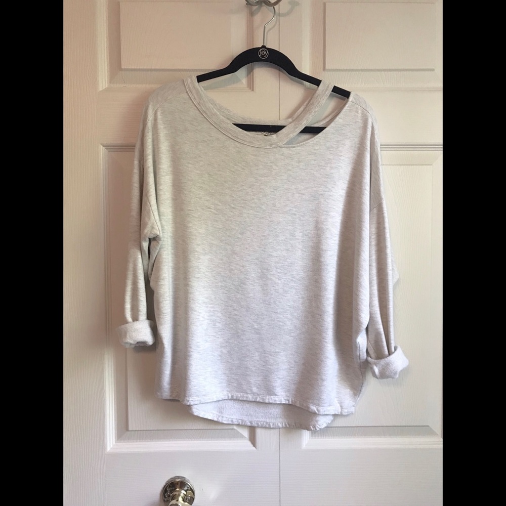 EXPRESS One Eleven Slash Neck Sweatshirt